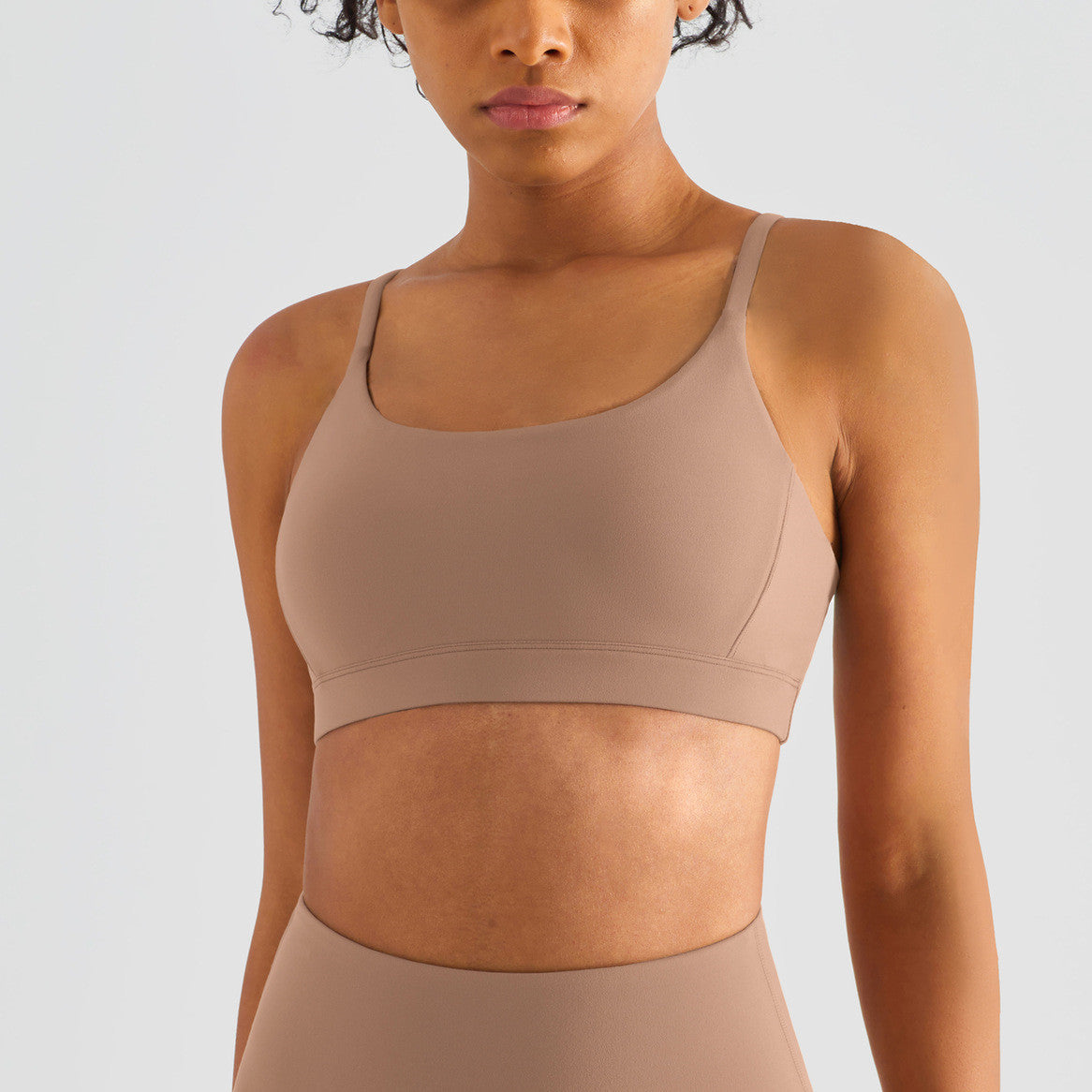 Women's Nude Shock Absorbing Brushed Sports Bra - Berlure