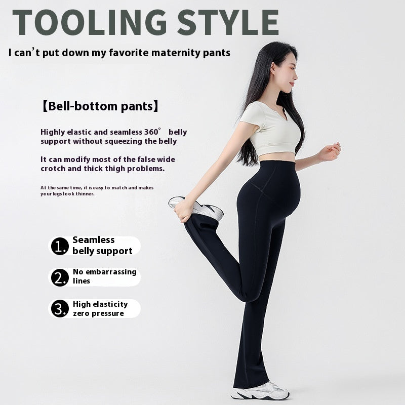 Antenatal Yoga Bell-bottom Pants Outer Wear Casual Slimming - Berlure