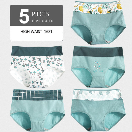 4 Pcs Combo Cotton high-waist panties - Berlure