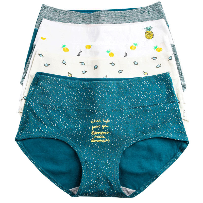 4 Pcs Combo Cotton high-waist panties - Berlure