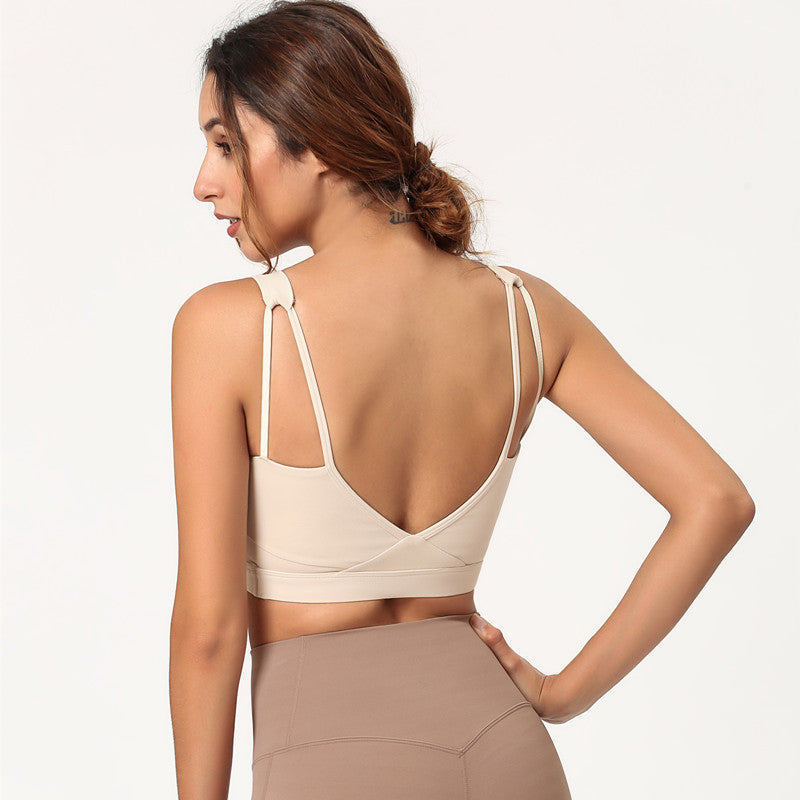 Shockproof gathered sports bra - Berlure