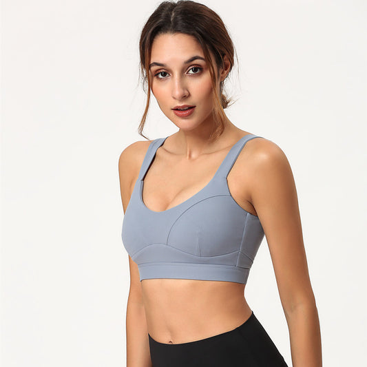 Shockproof gathered sports bra - Berlure