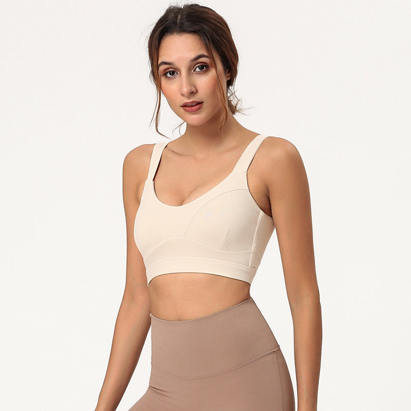 Shockproof gathered sports bra - Berlure