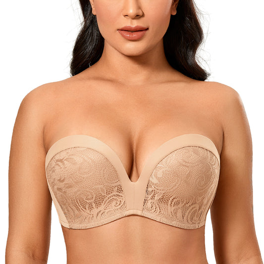 Strapless Non-slip Thin Tube Top Bra Invisible - Berlure