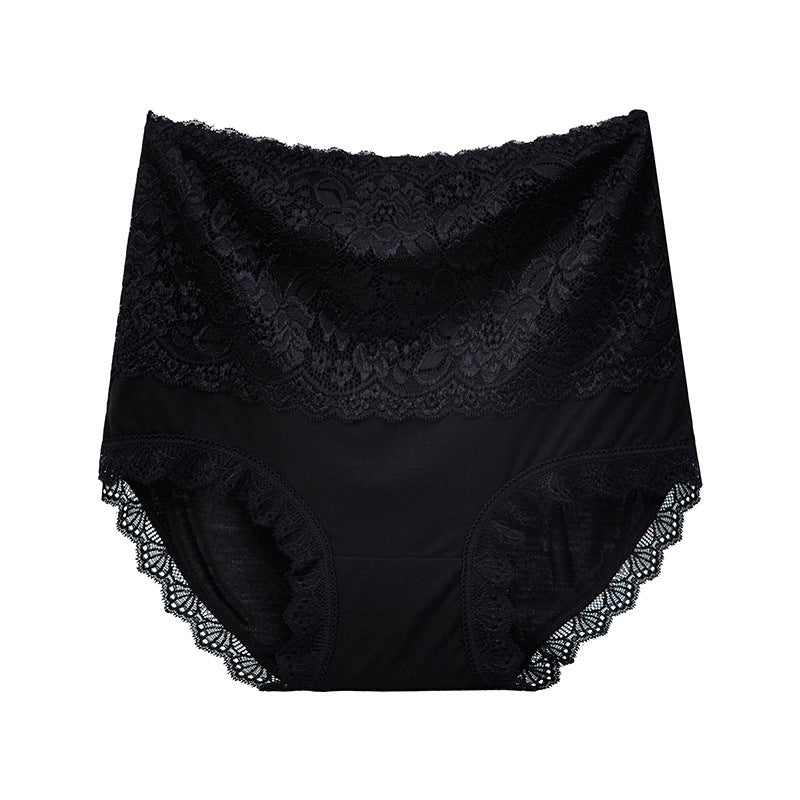 High Waisted Abdomen And Hips Sexy Lace Underwear Women Briefs - Berlure