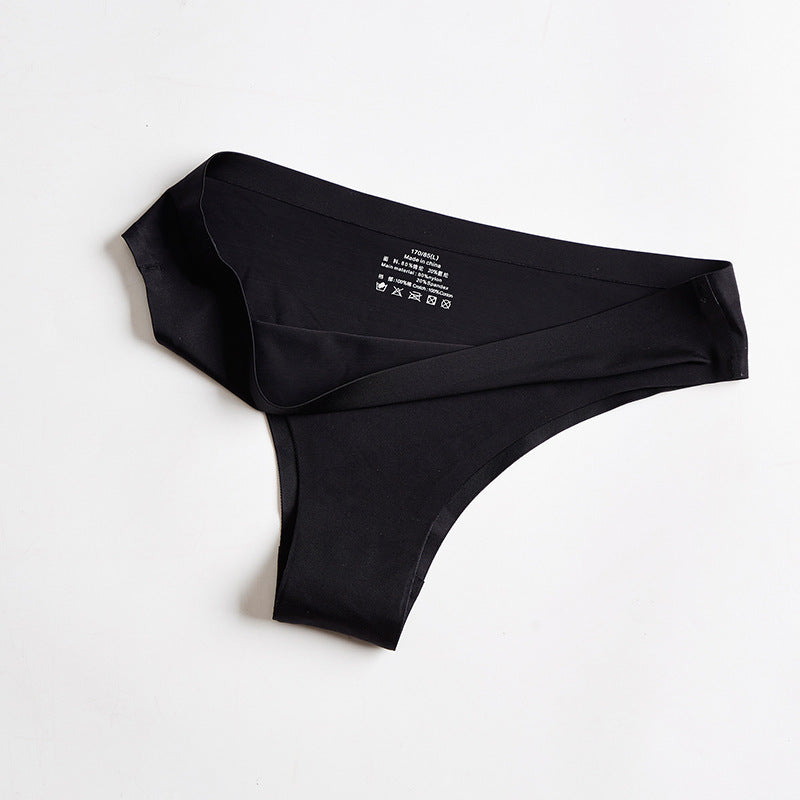 Thong Women's Ice Silk Seamless One-piece Panties - Berlure