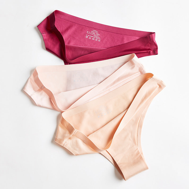 Thong Women's Ice Silk Seamless One-piece Panties - Berlure
