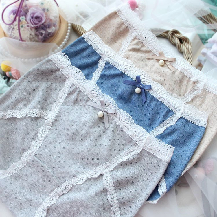 Plus Size Sexy Lace Kawaii Underwear Women Cotton Panties - Berlure