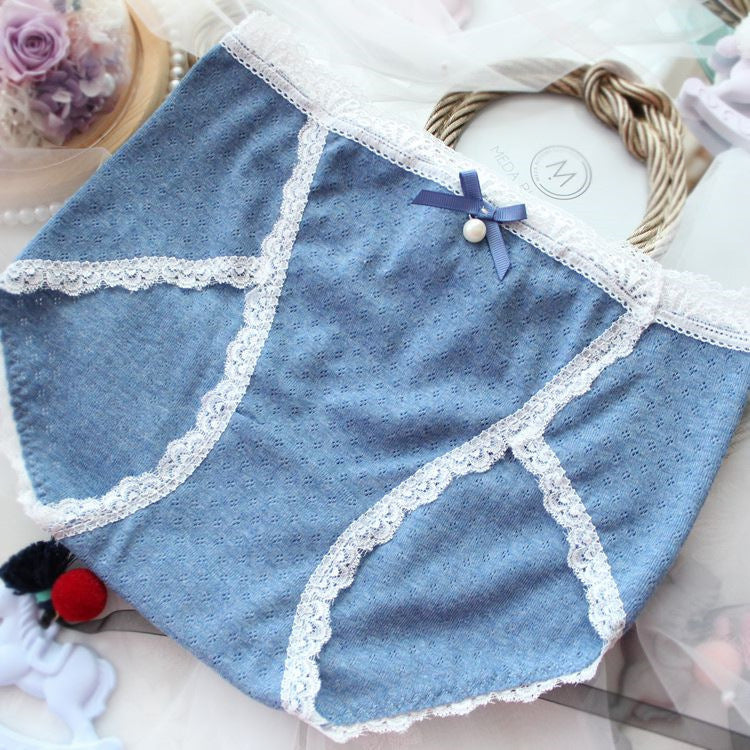 Plus Size Sexy Lace Kawaii Underwear Women Cotton Panties - Berlure