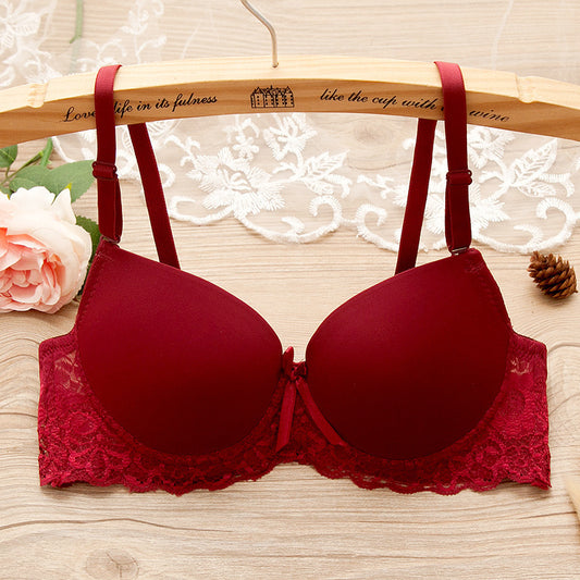 Bra Small Chest Gathered Pushup Bra With Underwire - Berlure