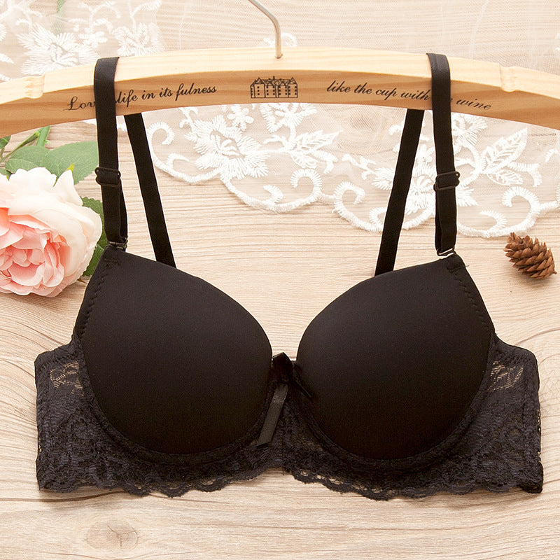 Bra Small Chest Gathered Pushup Bra With Underwire - Berlure