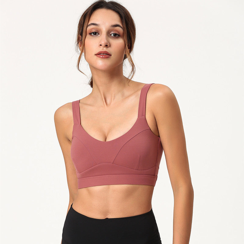 Shockproof gathered sports bra - Berlure