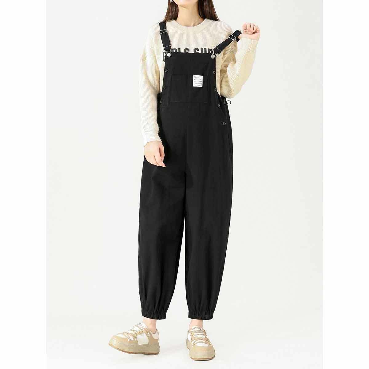 New Outdoor Thin Plus Size Loose Maternity Bib Pants - Berlure