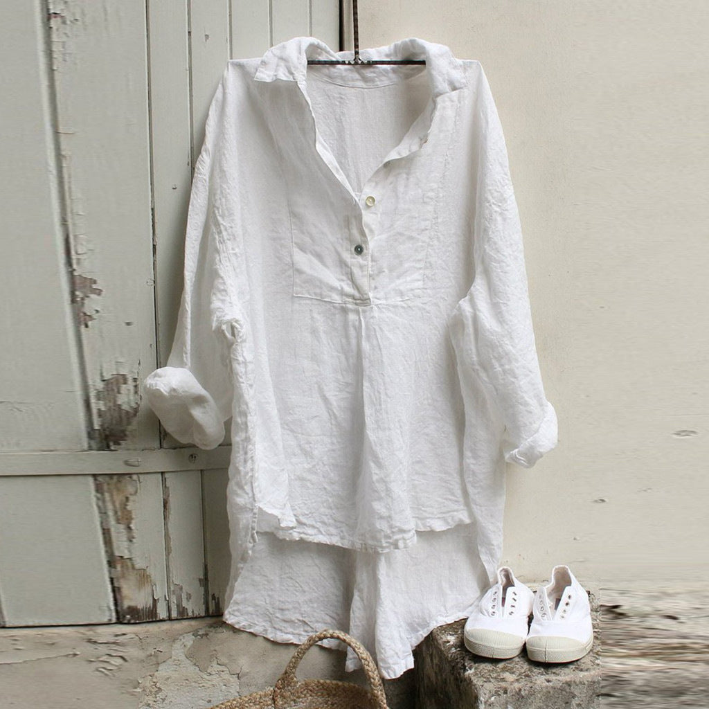 Round Neck Short Sleeve Women Shirt - Berlure
