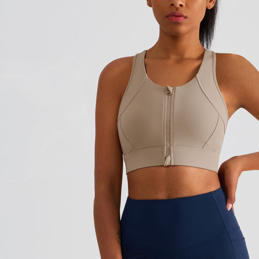 Easy On And Off Front Zipper Women's Sports Bra - Berlure