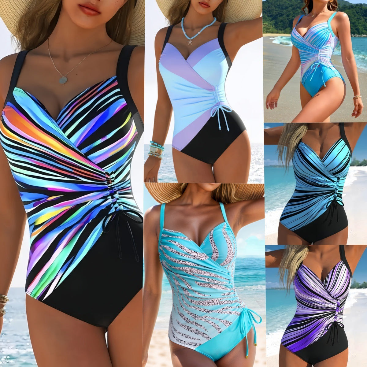 One-piece Swimsuit High Waist Women Backless - Berlure