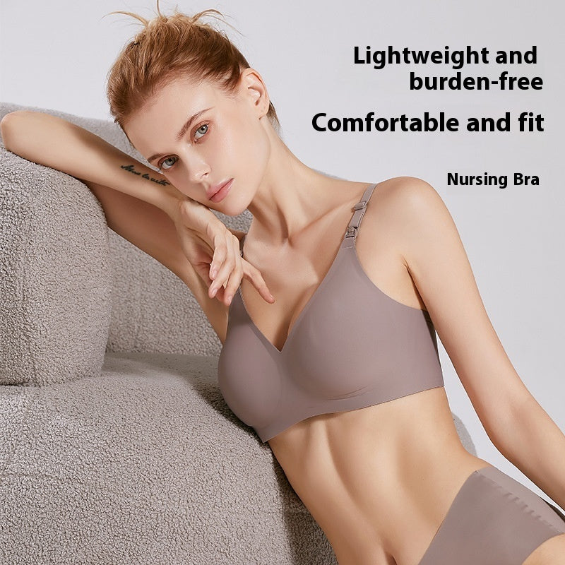 Women's Solid Color Portable Maternity Bra - Berlure