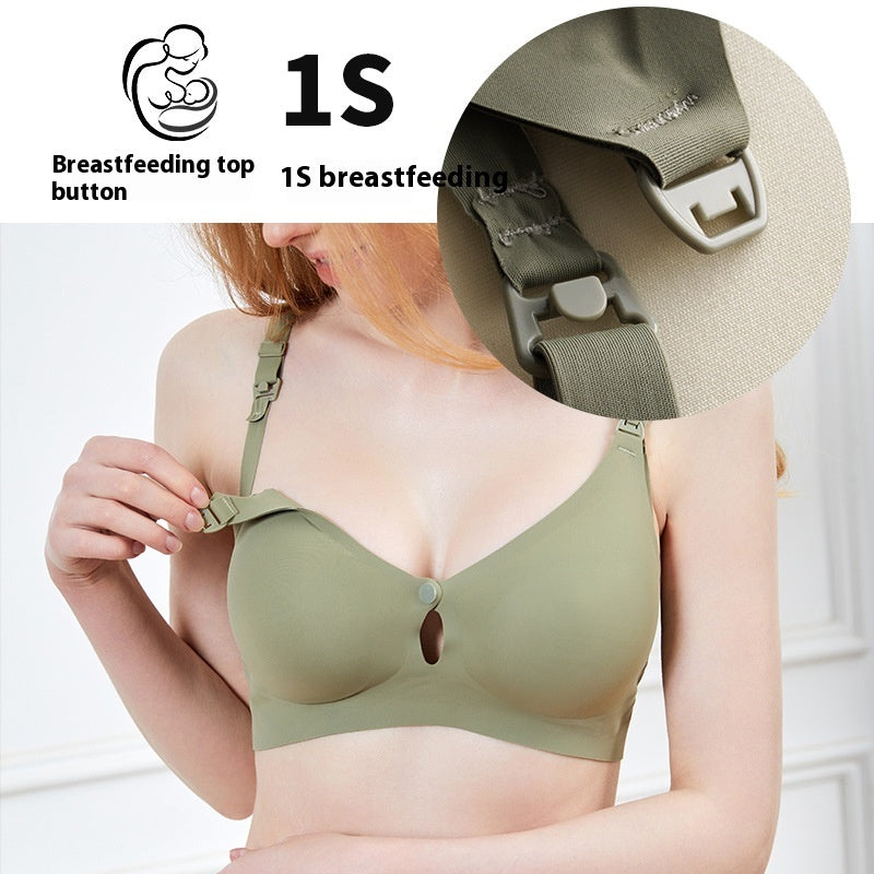 Maternity Underwear Nursing Push Up Bras Postpartum Feeding Front Buckle - Berlure