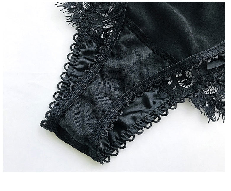 Women's Milk Silk Sexy Lace Thong Panties - Berlure