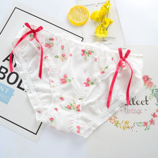Korean Cotton Women's Panties And Bow Briefs Sweet Dalian Student Girls Panties - Berlure