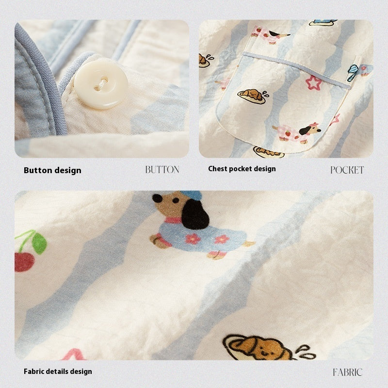 Runma Light Soft Pajamas Women's Spring And Autumn Long-sleeved Cartoon Puppy Suit Can Be Outerwear Homewear - Berlure