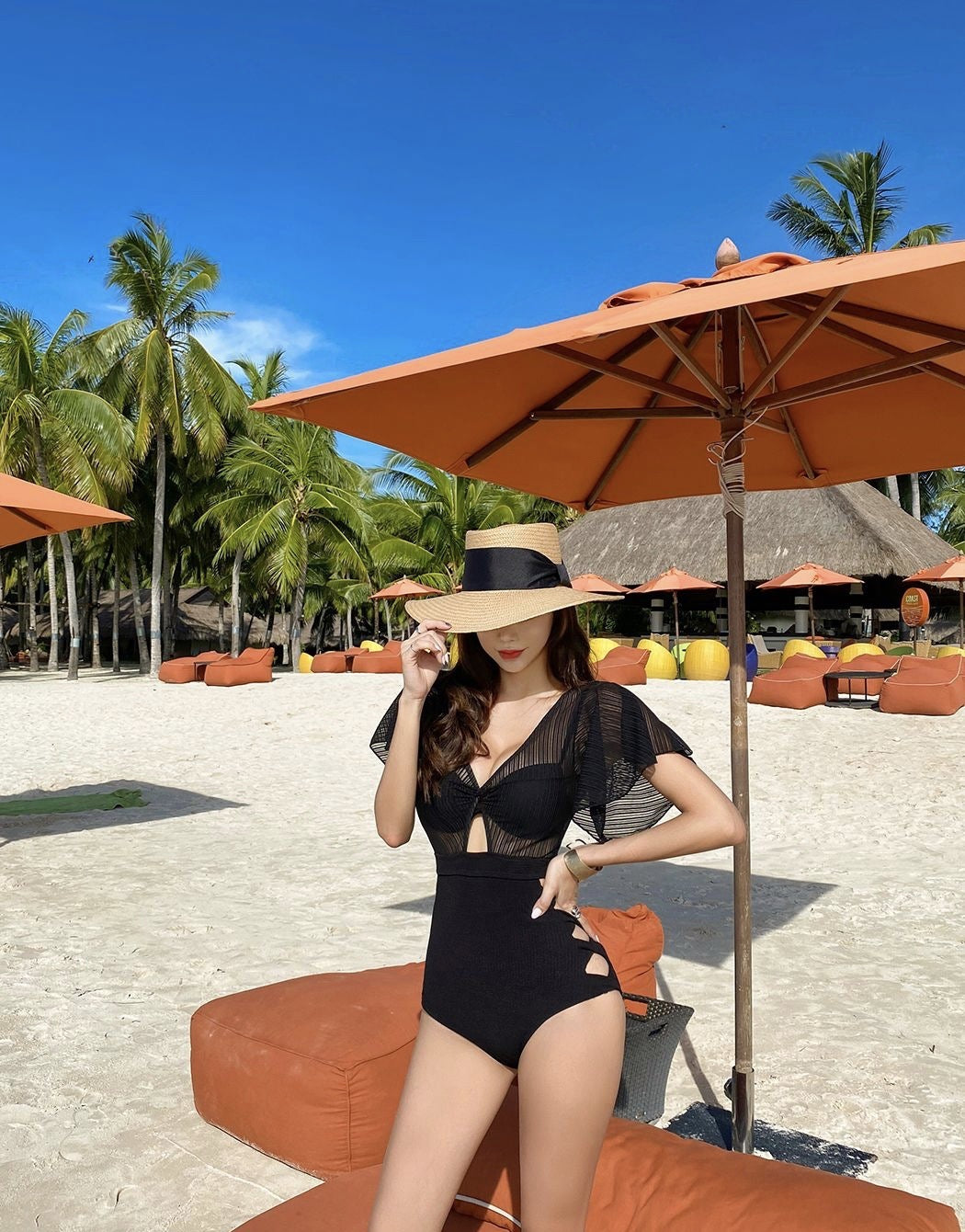 High waist hot spring swimsuit - Berlure