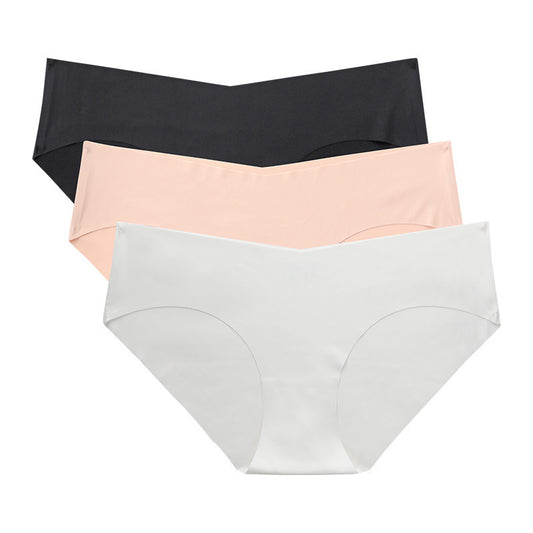 Seamless One-piece Women's Briefs Nude Cotton Low-waist Underwear Women - Berlure