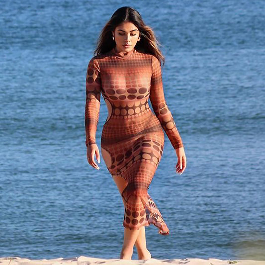 Long Sleeve Swimsuit Dress Women - Berlure