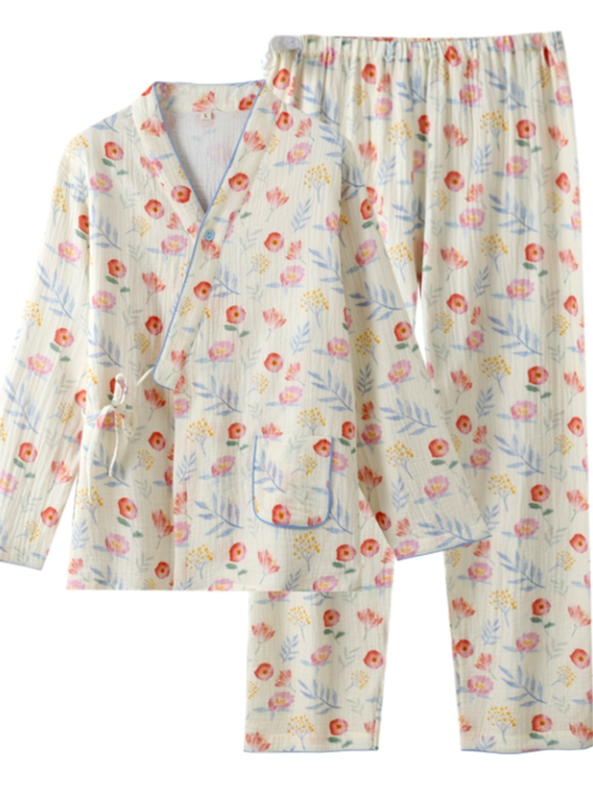 Dopamine Homewear Suit Cotton Double-layer Gauze Pajamas - Berlure