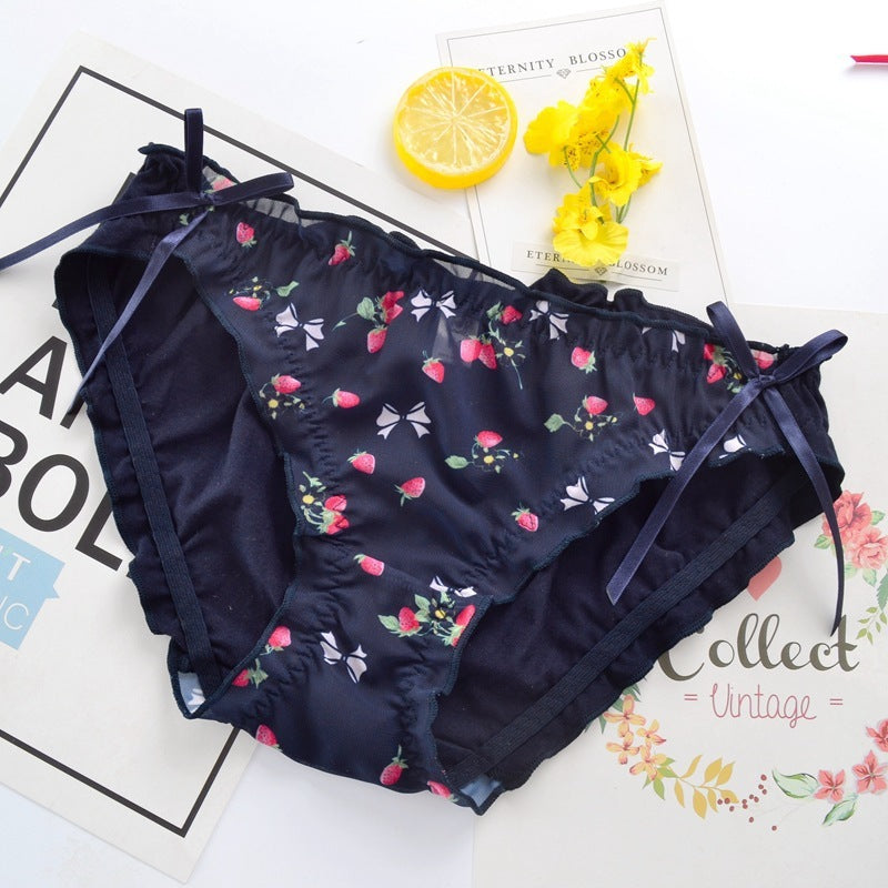 Korean Cotton Women's Panties And Bow Briefs Sweet Dalian Student Girls Panties - Berlure