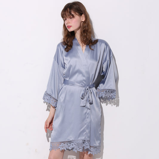 Female lace dress robe - Berlure