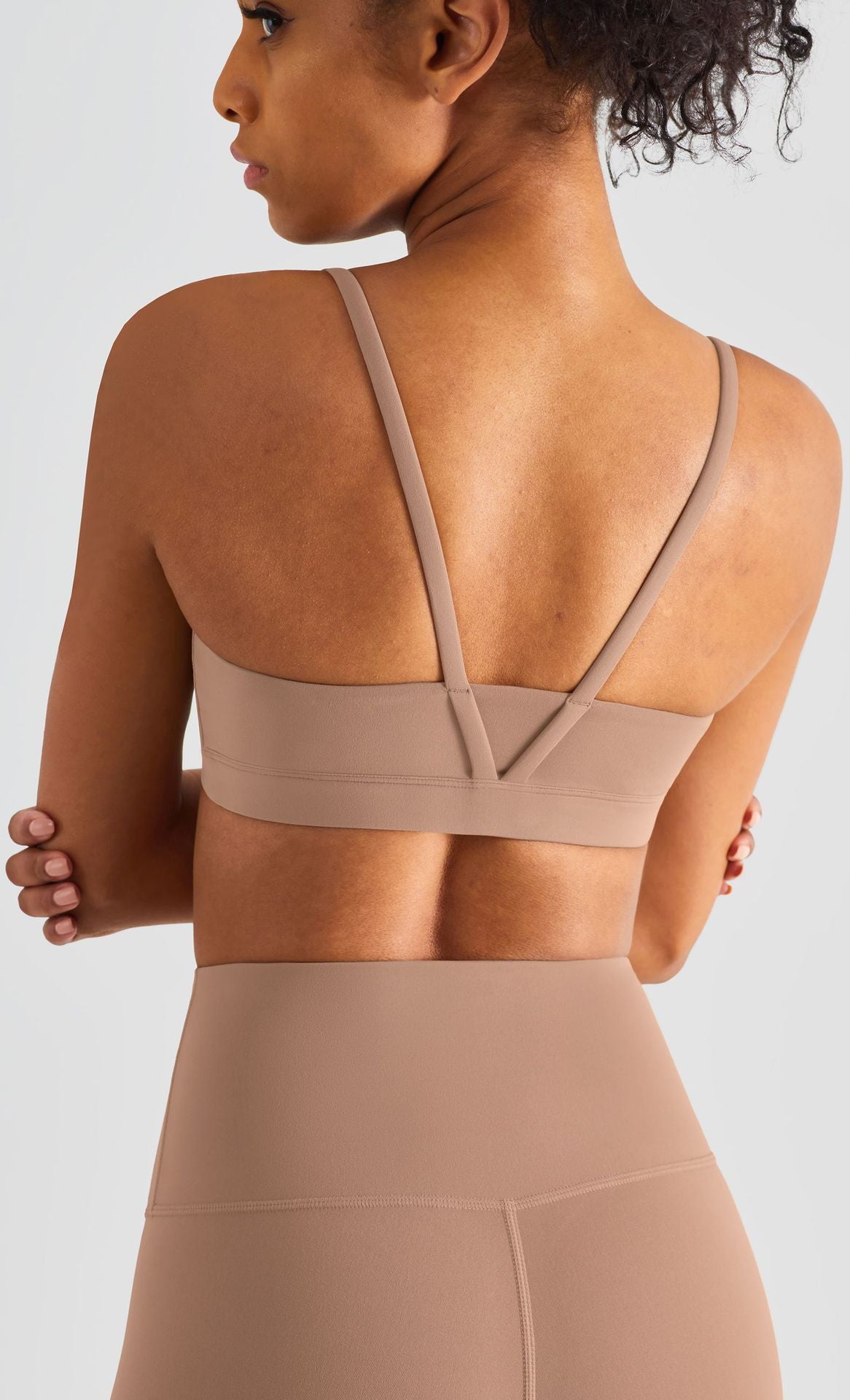 Women's Nude Shock Absorbing Brushed Sports Bra - Berlure