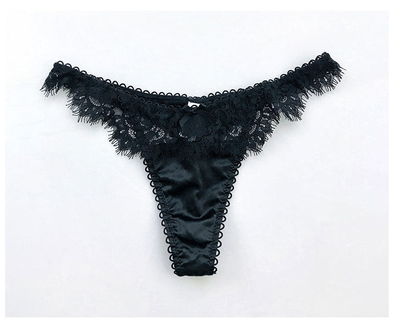 Women's Milk Silk Sexy Lace Thong Panties - Berlure