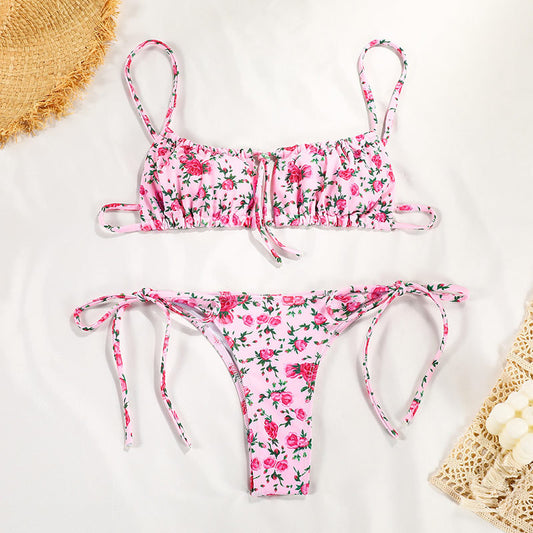 Swimwear Women's Printed Strap Bikini - Berlure