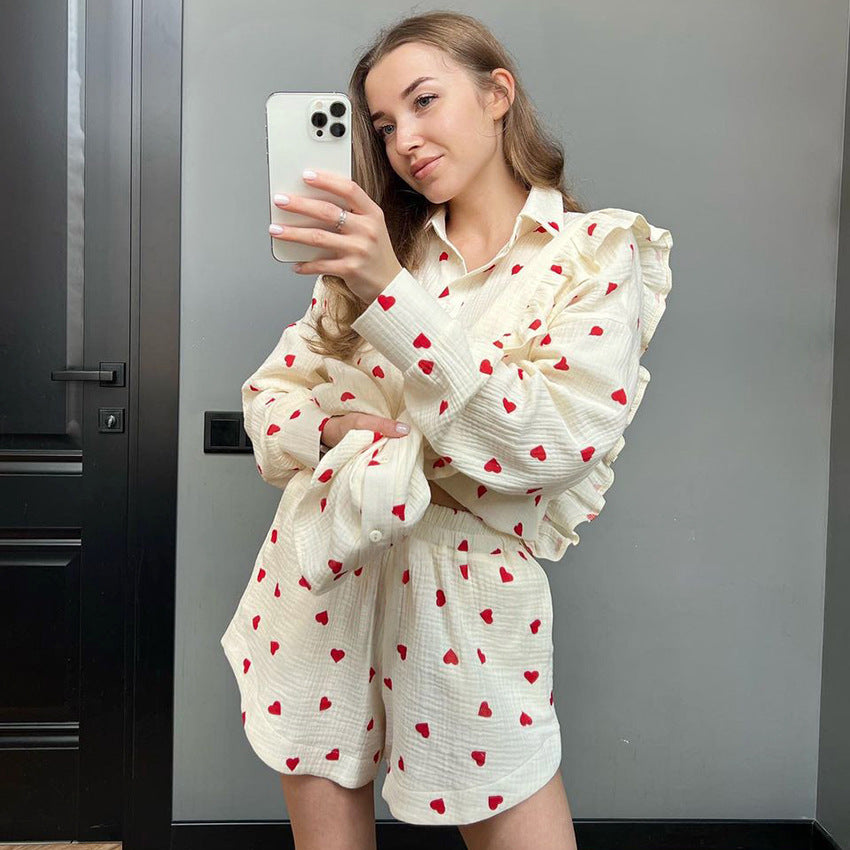 Top Shorts Two-piece Pajamas Women - Berlure
