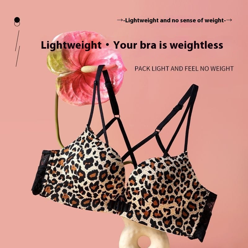 Front Buckle Bra Push Up Small Breast Push Up Sexy Cross Sling - Berlure