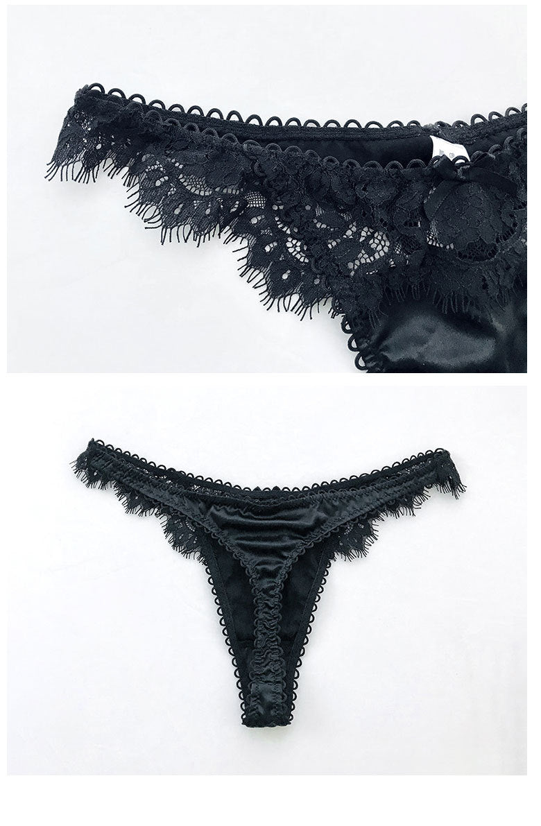 Women's Milk Silk Sexy Lace Thong Panties - Berlure