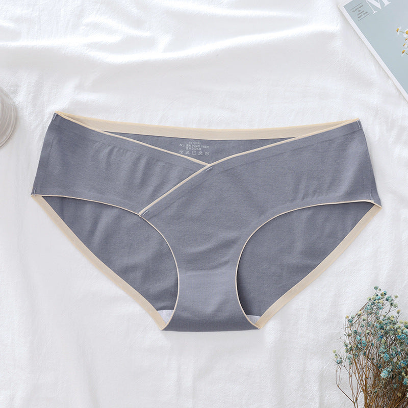 Seamless Cross One-piece Cotton Low Waist Pants - Berlure