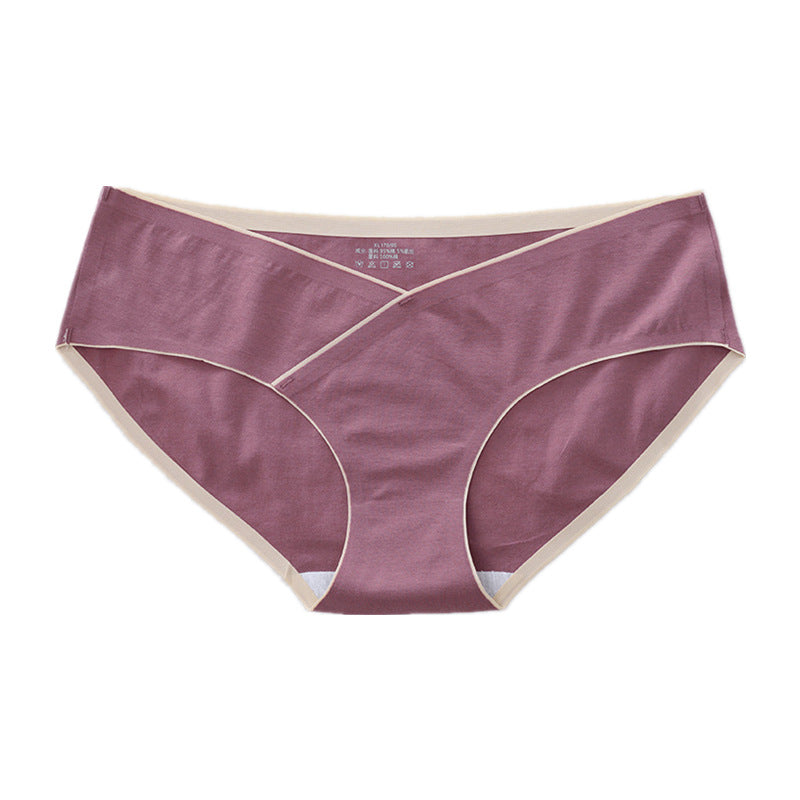 Seamless Cross One-piece Cotton Low Waist Pants - Berlure