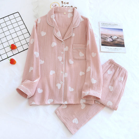 Women's Cotton Crepe Pajamas Suit - Berlure