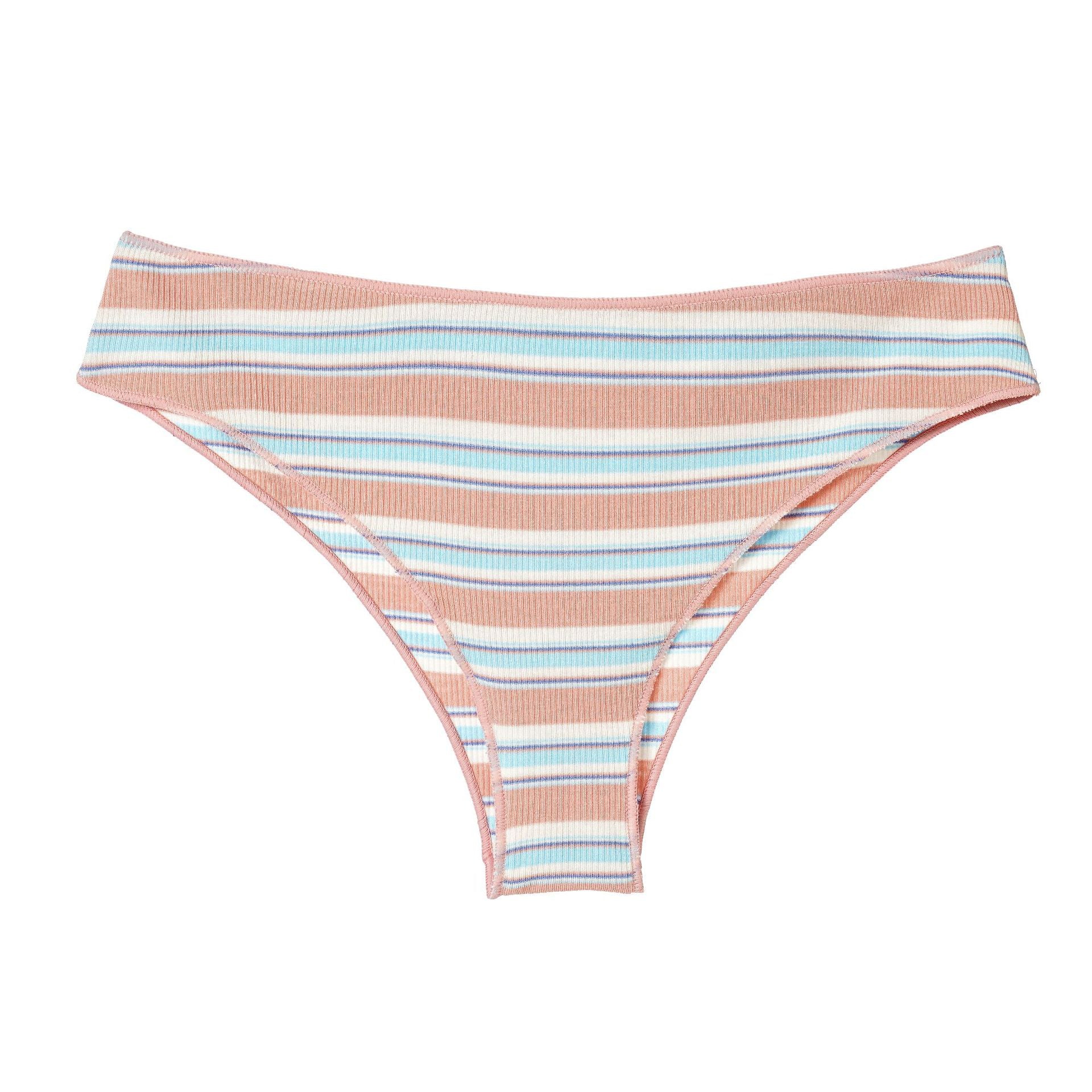 Women's Cotton Contrast Color Low Waist Panties - Berlure