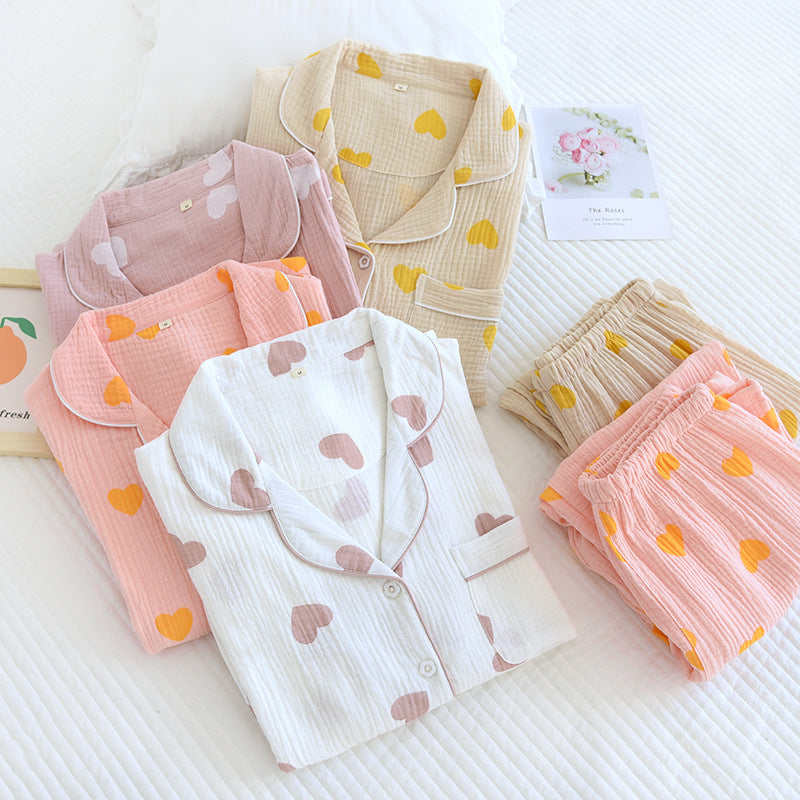 Women's Cotton Crepe Pajamas Suit - Berlure