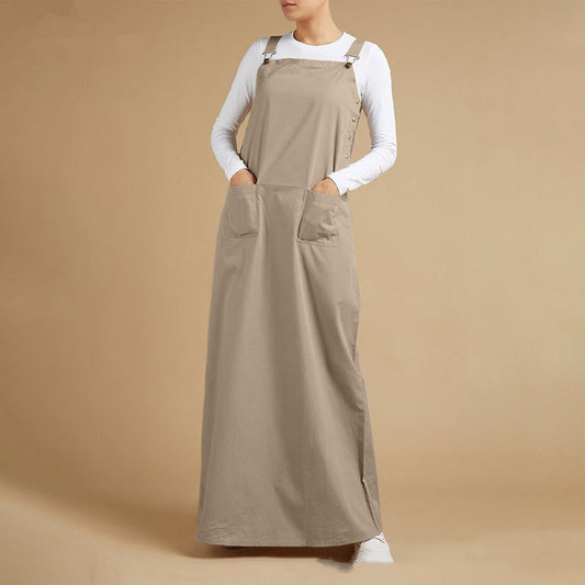 Women's Casual Loose Maternity Maxi Long Plain Color Dress - Berlure