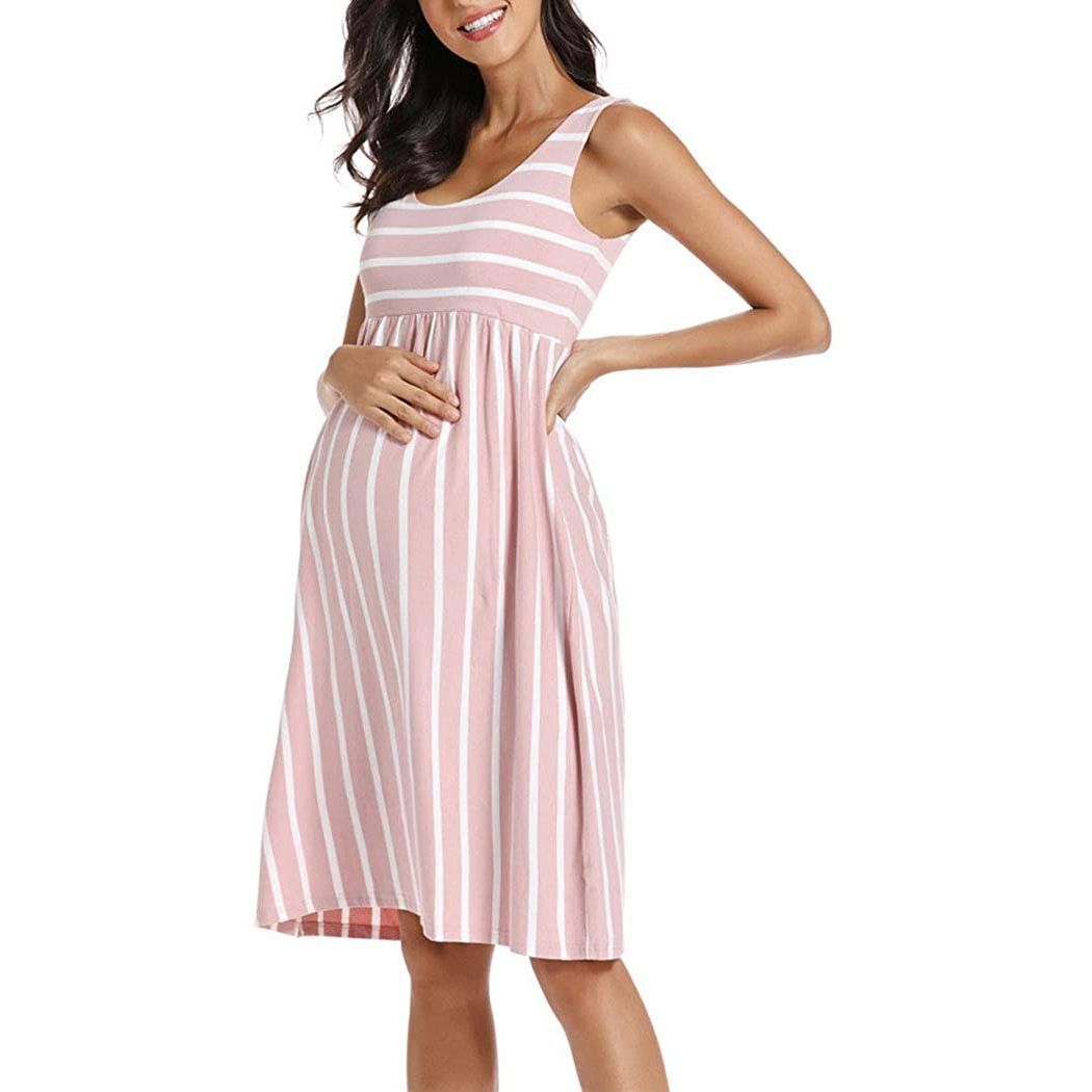 European And American New Striped Dress, Mother's Maternity Dress - Berlure