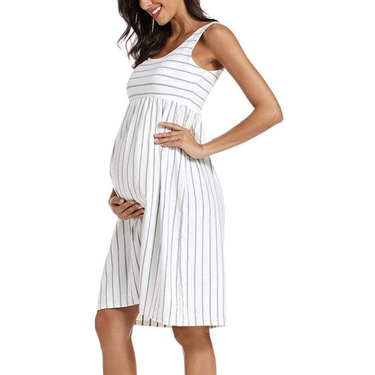 European And American New Striped Dress, Mother's Maternity Dress - Berlure