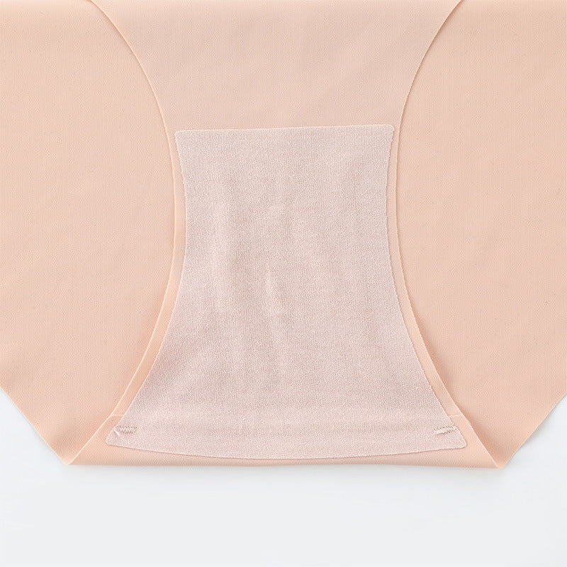 Seamless One-piece Women's Briefs Nude Cotton Low-waist Underwear Women - Berlure