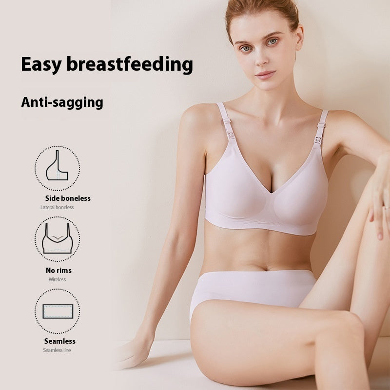 Women's Solid Color Portable Maternity Bra - Berlure