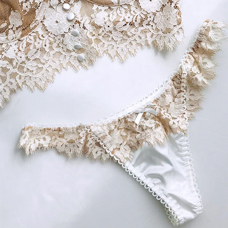 Women's Milk Silk Sexy Lace Thong Panties - Berlure