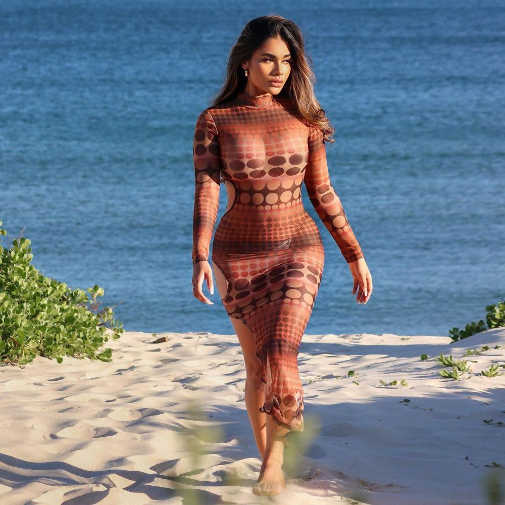 Long Sleeve Swimsuit Dress Women - Berlure