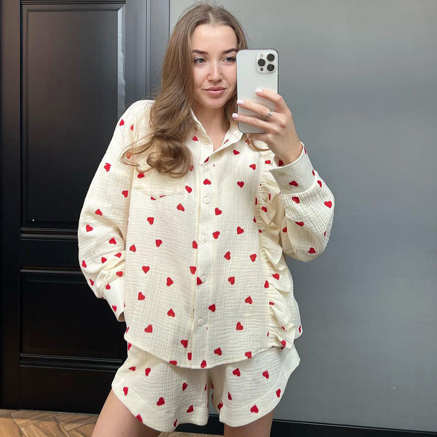 Top Shorts Two-piece Pajamas Women - Berlure